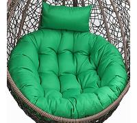 Suspended basket seat cushion， Basket Chair Mat Hanging Cushion Replacement Outdoor, Round Thick for Swing Chairs(Dark Green)