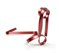 Suspended Bottle Organizer with Floating Iron Architecture and Ribbon-Inspired Outline for Decor Use (red)