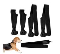Suspender Boots for Dogs - Waterproof Paw Protectors, Soft Puppy Boots,Adjustable Non-slip Pet Clothing Booties for Dogs Paws, Dog Winter Shoes for Small Medium