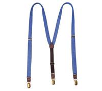 Suspender Braces Vintage Denim Suspenders Clip Men'S Women'S Three Clip Anti Slip Suspender Strap Elastic Suspender Strap 1