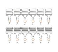 Suspender Buckles Brace Clip Fasteners Jeans Accessories Replacement 3.8 cm, Silver