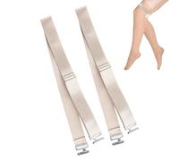 Suspender Clips for Thigh Straps, Non Slip Garter Belt, Garter Belt Clip - 2 Adjustable Stockings Clips for Hold-Ups Stockings, Two-Way Garter Belt Fixing Buckle