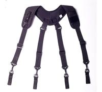 Suspender Outdoor Adjustable X Type Braces Suspenders Men Duty Belt Harness Combat Readiness Strap pour le Travail et le Quotidien(Black)