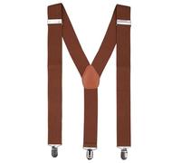 Suspenders Womens Y-Shape Elastic Adjustable Men's Party Braces - Brown