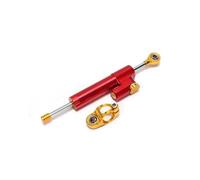 Suspension Damper For Ducati For Suzuki Motorcycle Adjustable Steering Damper Stabilizer Bracket Kit Universal Shock Absorber(Red Gold)