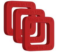 Suspension Dudes 3 Pack 2-inch Hitch Receiver Silencer Pad Reduces Rattle and Noise, Provides Cushion Between Hitch Receiver and Tow Hitches, Made in USA (3-Pack Red)