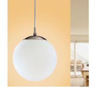 Suspension Lamp with 1 Light Modern White Sphere Collection GL1171