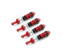 Suspension Shock 4pcs For MJX H16 16207 WLtoys 144001 144002 124019 124017 MN128 MN86 MN86KS RC Car Parts Metal Shock Absorber Damper Motorcycle Shock Absorber(Red)