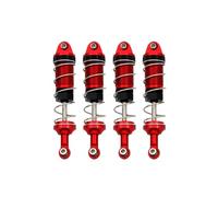 Suspension Shock 4pcs Metal Shock Absorber Damper For MJX H16 16207 WLtoys 144001 MN128 MN86 MN86KS 1/16 1/12 RC Car Upgrade Parts Motorcycle Shock Absorber(Red)