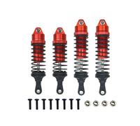 Suspension Shock Aluminum Front&Rear Shocks Absorber Assembled For 1/10 Traxxas Slash 4 X 4 4WD 2WD Rustler VXL Stampede RC Car Upgrade Part Motorcycle Shock Absorber(Red)