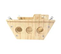 Suspension Wooden Hamster Swing, Exercise Cage Toy, Small Animal Hanging Play Tool, Activity Seesaw Gear, Timber Pet Ornament Use
