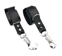 Suspension Wrist Cuffs with Anti-Panic Snap Hooks - Leather Bondage by MEO