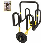 Suspenz Double SUP Transport Cart with Airless Wheels, Carrier/Trolley for 2 Stand Up Paddle Boards & Surfboards, Yellow (22-9934)