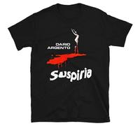 Suspiria T-Shirt 1977 Vintage Horror Retro Cult Fashion for Men Black XL