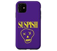 Suspish Skull Design Funny Cartoon Spooky True Crime Case for iPhone 11