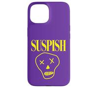 Suspish Skull Design Funny Cartoon Spooky True Crime Case for iPhone 15