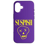 Suspish Skull Design Funny Cartoon Spooky True Crime Case for iPhone 16