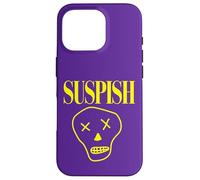 Suspish Skull Design Funny Cartoon Spooky True Crime Case for iPhone 16 Pro