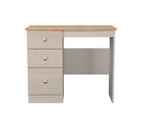 Sussex Desk Off-white & Light Oak 3 Drawers 93cm