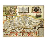 Sussex Historical Map 1000 Piece Jigsaw Puzzle (1610) KDMD Beige 1000 Pieces