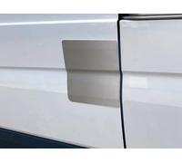 Sussex Installations MER1/VW1-NSL-EXT-001-BR Brushed stainless Repair/security shield for the Mercedes Sprinter and Volkswagen Crafter vans - left side/nearside loading door.