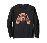 Sussex Spaniel Cute Peeking Dog Lover Long Sleeve T-Shirt