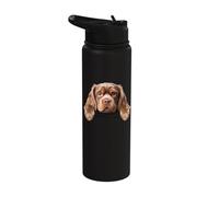 Sussex Spaniel Cute Peeking Dog Lover Stainless Steel Insulated Water Bottle