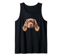 Sussex Spaniel Cute Peeking Dog Lover Tank Top