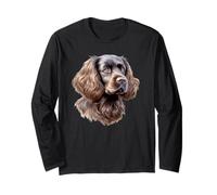 Sussex Spaniel Dog Portrait Long Sleeve T-Shirt