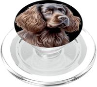 Sussex Spaniel Dog Portrait PopSockets PopGrip for MagSafe