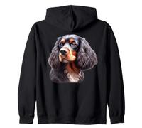 Sussex Spaniel Dog Portrait Zip Hoodie