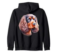 Sussex Spaniel Dog Portrait Zip Hoodie