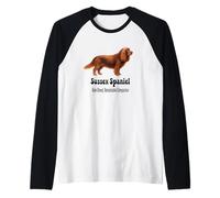Sussex Spaniel Dog Rare Breed Remarkable Companion Raglan Baseball Tee