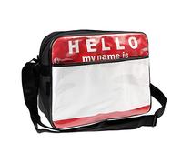 Sussex Supplies Hello My Tag Is Graffiti Postman School Carry Bag Red & White (PB45)