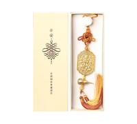 SuSsLi 2024 Feng Shui Tai Sui Amulet Year of The Dragon, Copper Gourd + Yellow Jade Gold Ingot, Great for Good Luck Wealth Success Car Decoration, Lucky Gift, Red