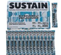 Sustain Natural Electrolyte Powder Sachets for Running (14 Pack), Sugar Free Hydration - Light Unsweetened Flavour, Easy on The Stomach - Rehydration Sachets for Training & Race Day by Protein Rebel