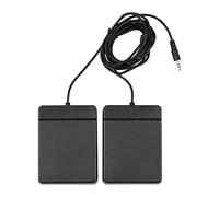 Sustain Pedal Universal Dual Pedal for Musical Instruments, 3.5mm Interface, Applicable for Portable Folding Piano Electronic Keyboard Electronic Foldable Drum