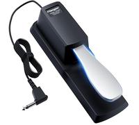 Sustain Pedal Universal Foot Damper for Digital Electronic Piano Keyboard Flange (Carbon Black, FTB-004)