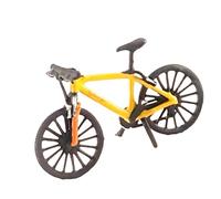 Sustainable 1: 64 Resin Bike Model Hand Painted Realistic, Yellow