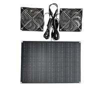 Sustainable 15W Solar Power Vent Fan Set Renewable Upgrades Solar Exhaust Fan Set for Livestocks Enclosures & Pet Homes Monocrystalline Silicon