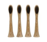 Sustainable Bamboo Electric Toothbrush Heads - Biodegradable Recyclable Toothbrush Heads with Charcoal Bristles - Compatible with Sonicare Electric Toothbrushes - (Pack of 4) by Pure Earth Essentials