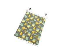 Sustainable Bread Packaging Made of Beeswax in Food Grade Cotton Linen Fabric Bag for Storing Bakery Snacks with Elastic Band Sustainable Storage Solution for the