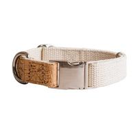 Sustainable Dog Collar - 100% Natural Hemp & Cork Collar for Small Dog, Comfortable, Durable (Hemp & Cork Collar Only, Small)