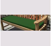 Sustainable Furniture UK Ltd - Premium Luxury Outdoor Green Three seater Bench Cushion | Length 140cm x Width 48cm | Tie back | Zip cover - machine washable | Showerproof | 230g polyester