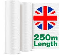 Sustainable Honeycomb Packing Paper 250m x 30cm | Made in UK | Bubble Wrap Alternative | Biodegradable Wrapping Paper for Moving, Packing & Shipping and Packing Breakables | White