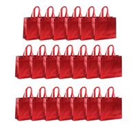 Sustainable Multicolor Tote Bags Made from Nonwoven Fabric Great for Everyday Use, 20 Pack (red)