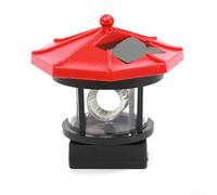 Sustainable Outdoor Solution Enjoy the of a For 360 Degree Rotating Solar Lighthouse That Provides Efficient Illumination at Nightfall (big red)