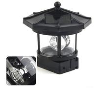 Sustainable Outdoor Solution Enjoy the of a For 360 Degree Rotating Solar Lighthouse That Provides Efficient Illumination at Nightfall (black)