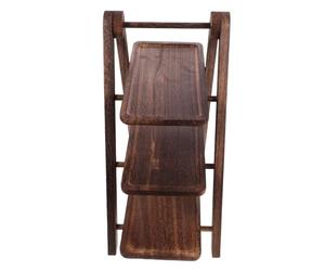 Sustainable Paulownia Wood 3-Tier Kitchen Rack - Versatile Food for Vegetables Dishes & Kitchen Storage Solutions