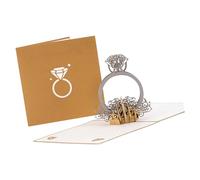 Sustainable Recycled Paper 3D Popup Greeting Card for Valentines Day Personalization Romance Surprise Gift Valentine Card